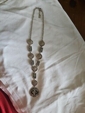 Liz Claiborne Silver-Tone Floral Medallion Necklace